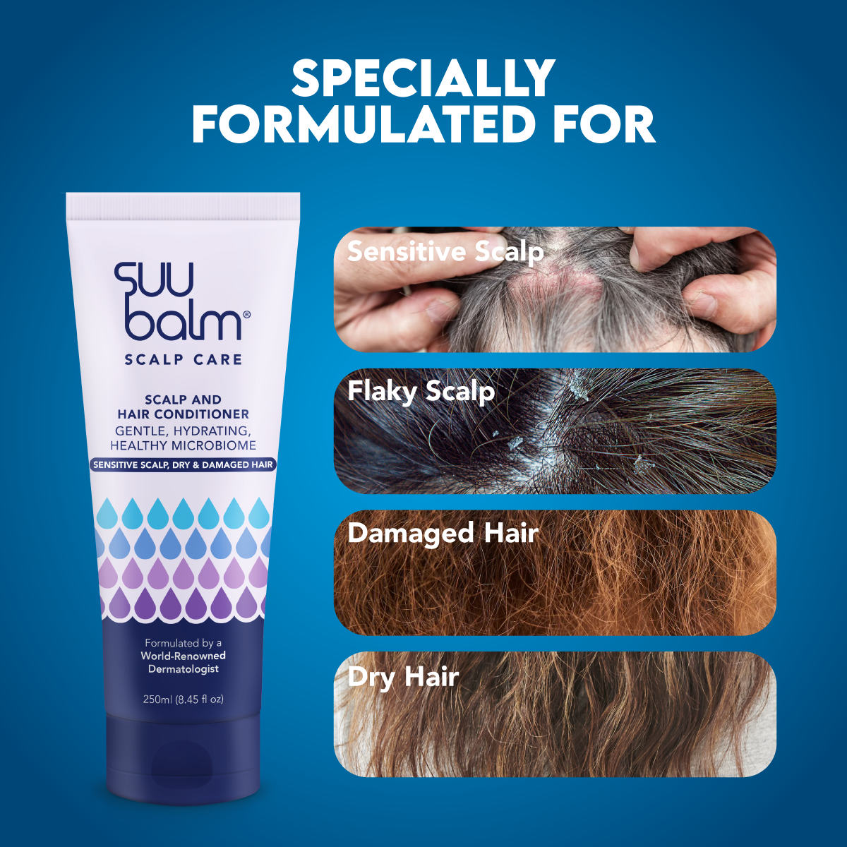 Suu Balm Scalp Care Scalp and Hair Conditioner 250mL Gentle, Hydrating, Healthy Microbiome