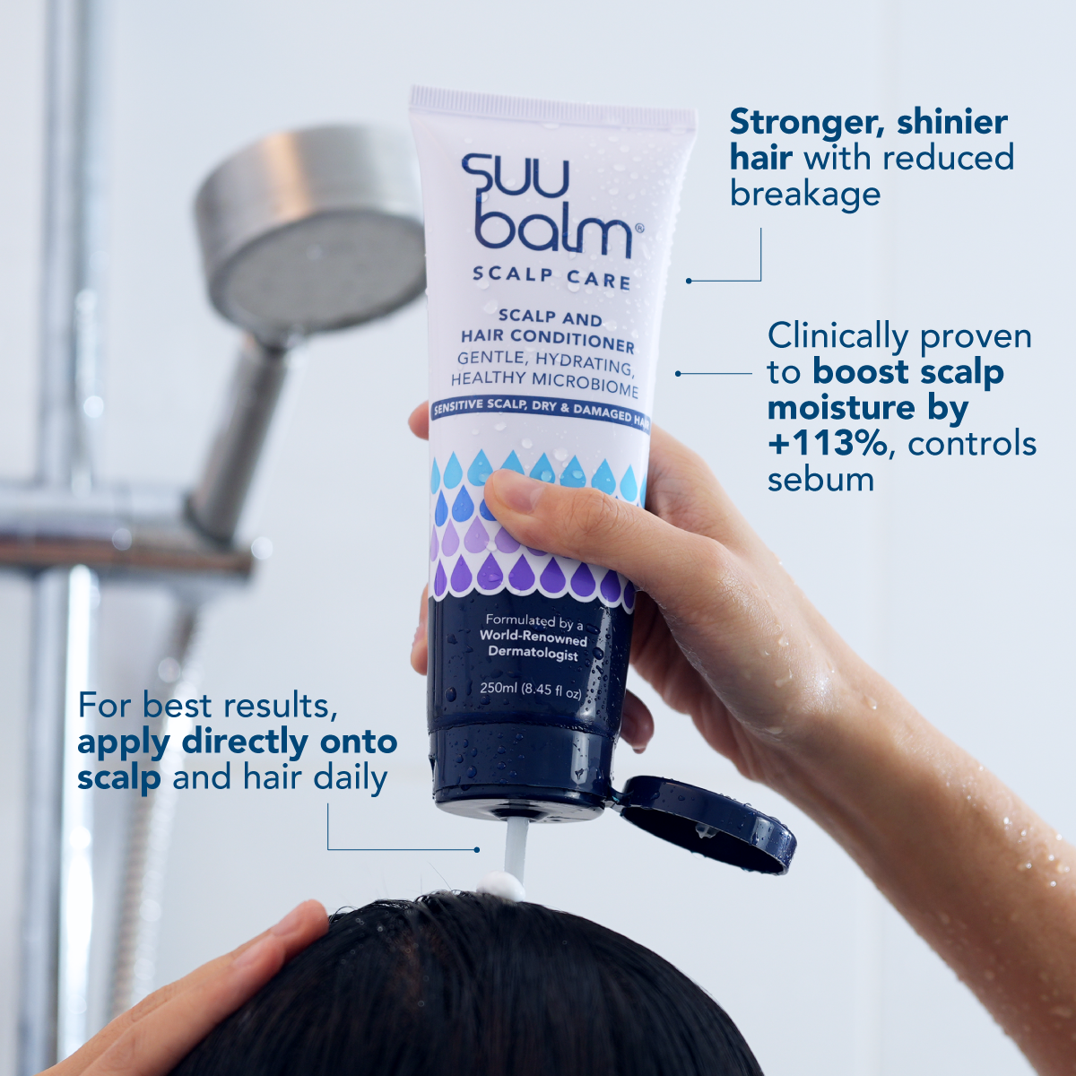 Suu Balm Scalp Care Scalp and Hair Conditioner 250mL Gentle, Hydrating, Healthy Microbiome