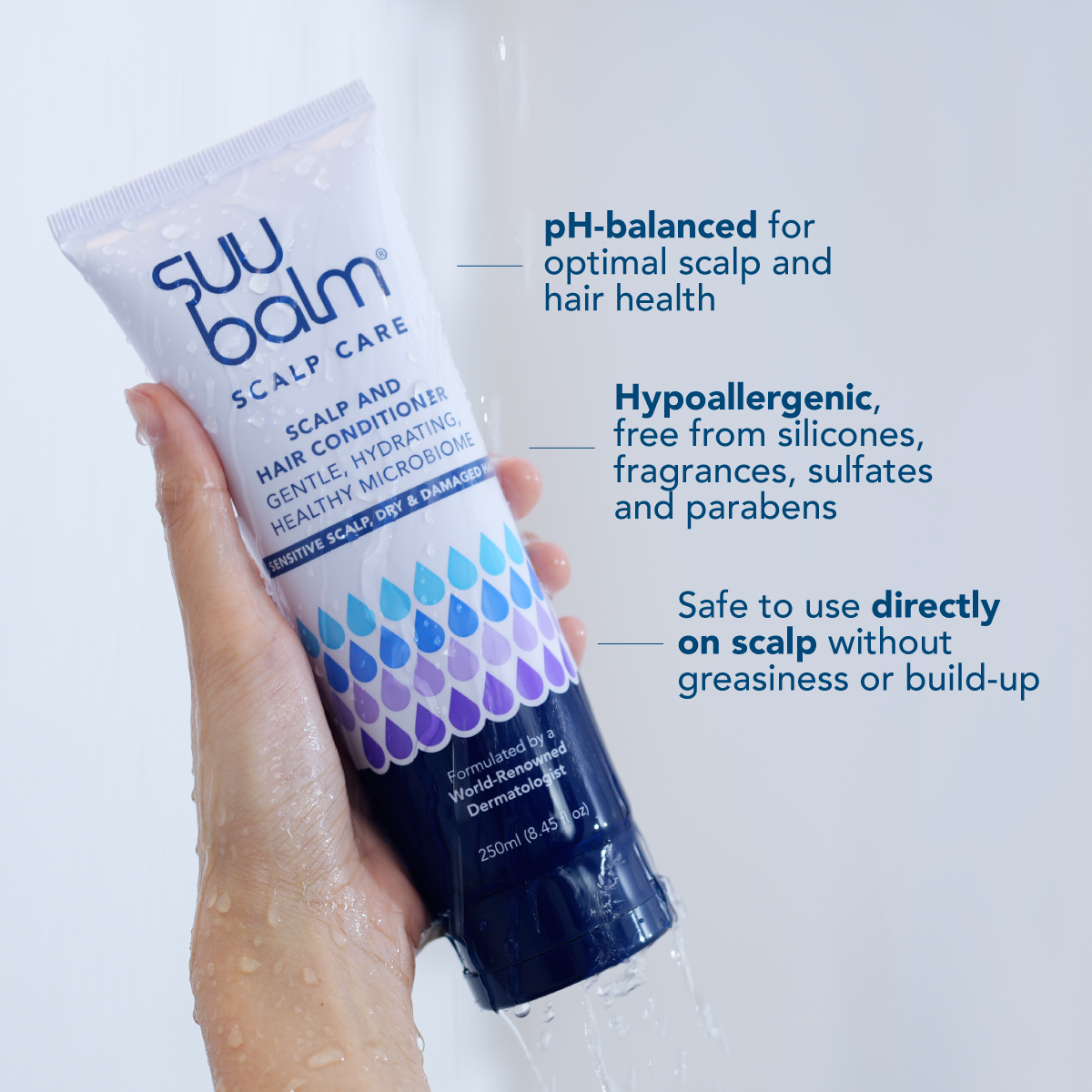 Suu Balm Gentle Moisturising Anti-Dandruff Shampoo 480ml + Suu Balm Scalp Care Scalp Conditioner