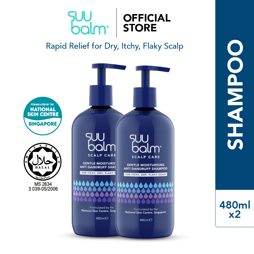 Duo Pack Suu Balm Gentle Moisturising Anti-Dandruff Shampoo 480ml