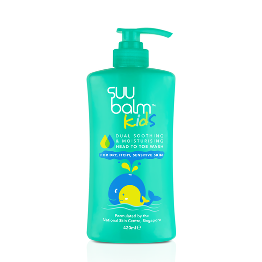 Suu Balm Kids Dual Soothing and Moisturizing Head-to-Toe Wash (420ml)